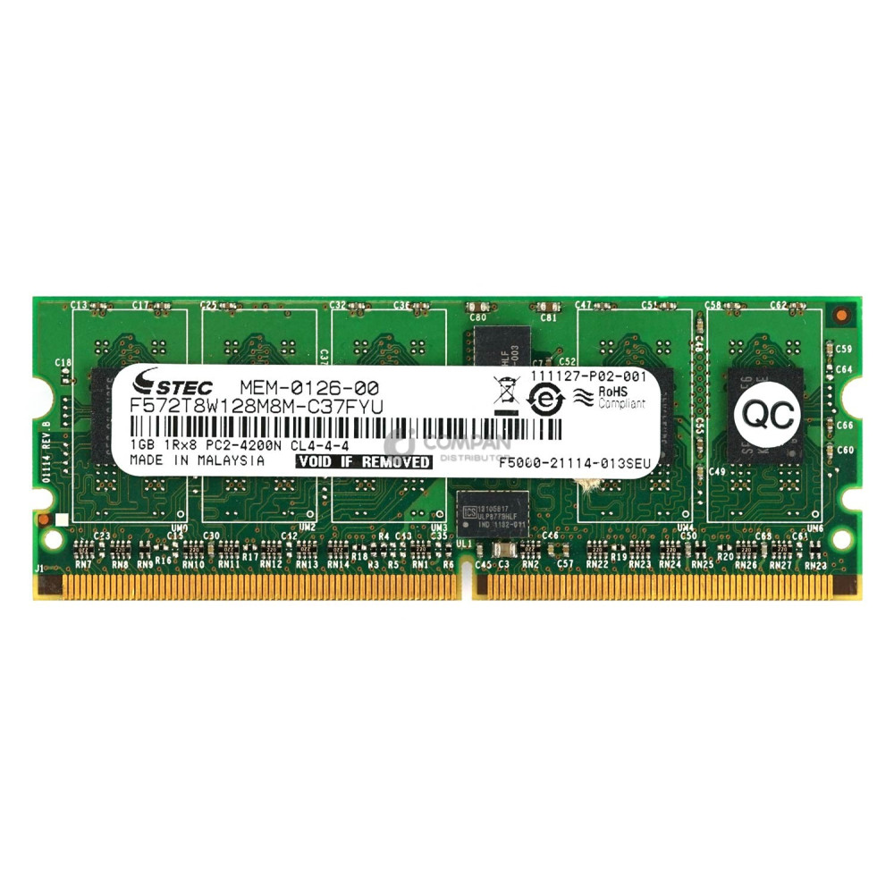 MEM-0126-00 STEC MEMORY 1GB 1RX8 PC2 4200N -  F572T8W128M8M-C37FYU